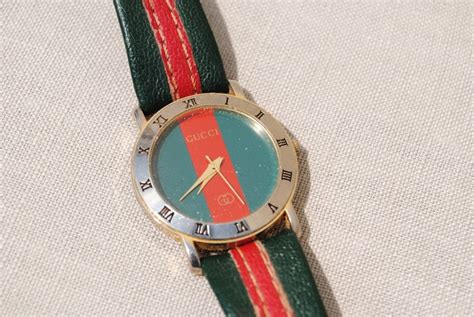 buy leather gucci green red band|gucci watch bands for sale.